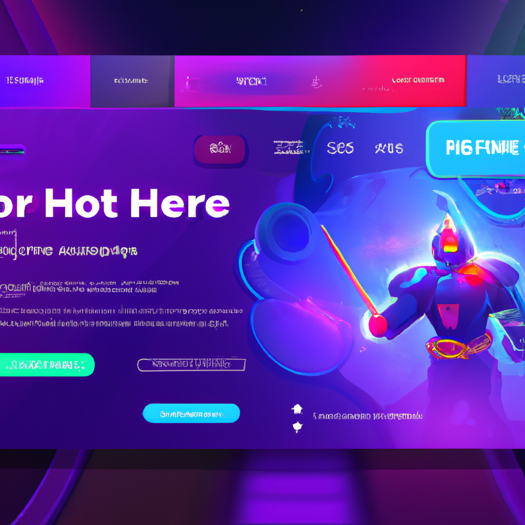 Hero mock of PlayForge arcade lobby with neon UI